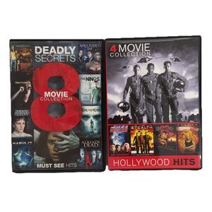 Mill Creek DVD Movie Lot 12 Films Deadly Secrets 8-Movie & Hollywood Hits 4-Pack